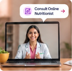 Nutritionist on a video call